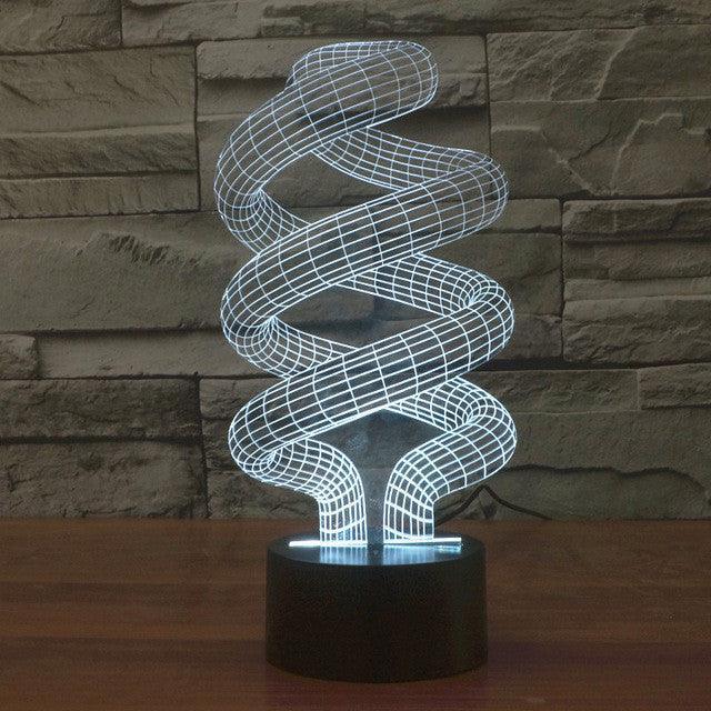 Saving Bulb 3D Illusion Lamp with Acrylic and Touch Control Lighting-3D Optical Lamp