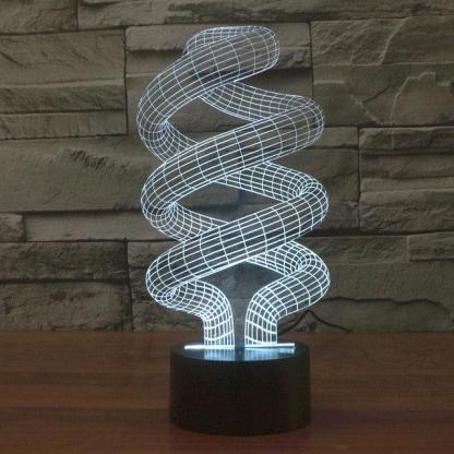 Saving Bulb 3D Illusion Lamp with Acrylic and Touch Control Lighting-3D Optical Lamp