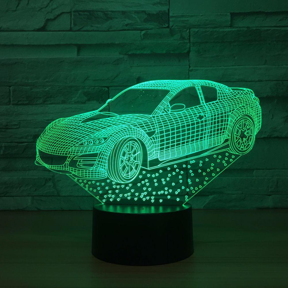 Sports Car 3D Optical Illusion Lamp - 3D Optical Lamp