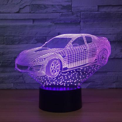 Sports Car 3D Optical Illusion Lamp - 3D Optical Lamp