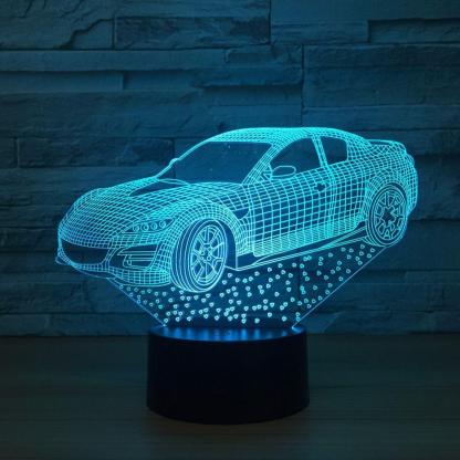 Sports Car 3D Optical Illusion Lamp - 3D Optical Lamp