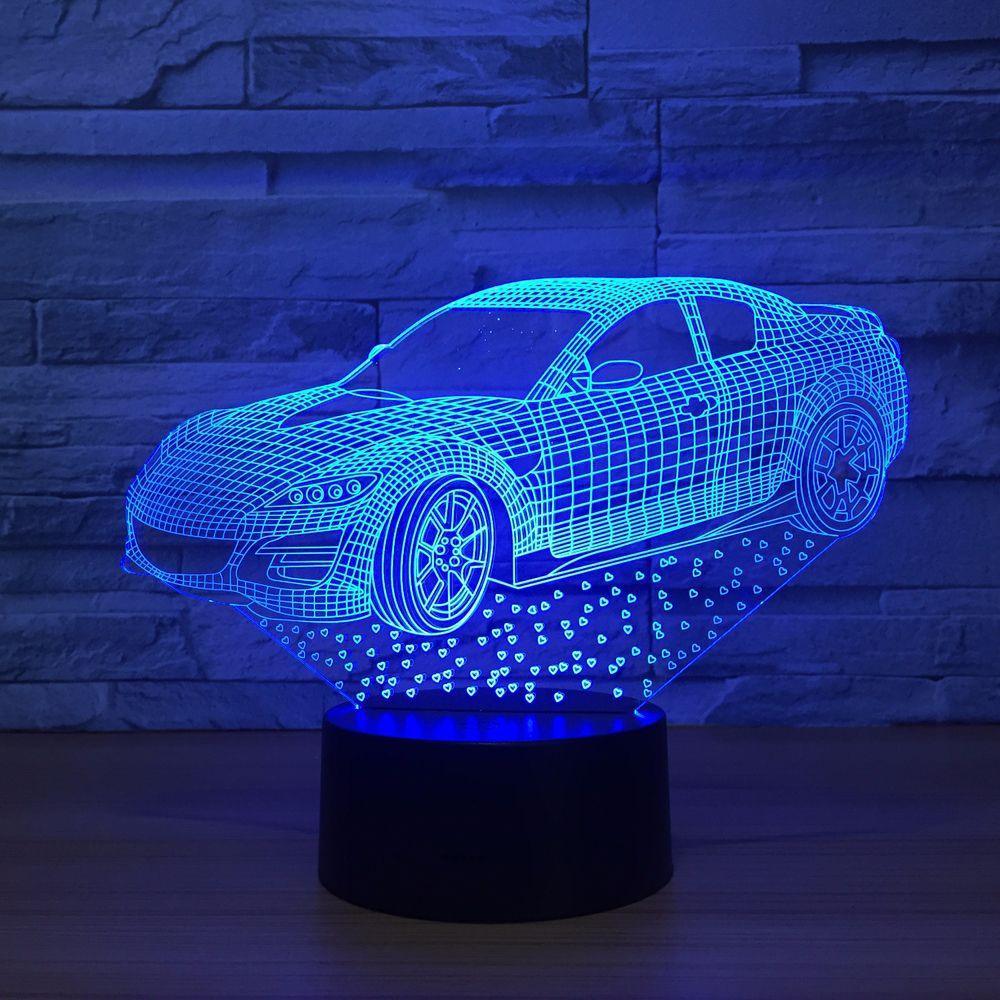 Sports Car 3D Optical Illusion Lamp - 3D Optical Lamp