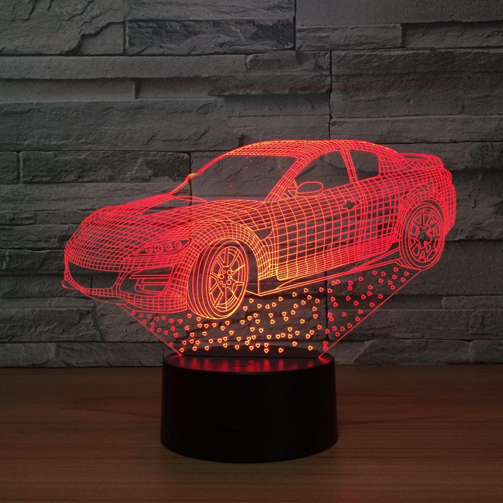 Sports Car 3D Optical Illusion Lamp - 3D Optical Lamp