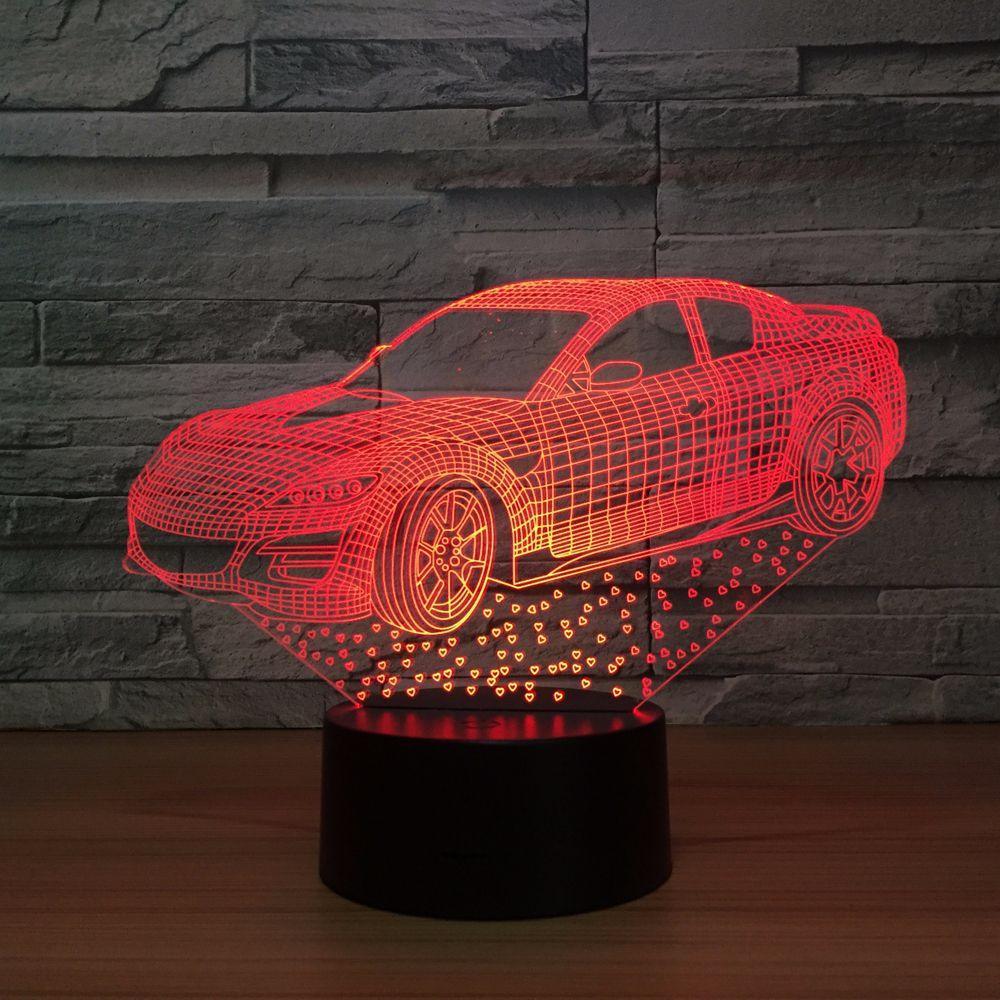 Sports Car 3D Optical Illusion Lamp - 3D Optical Lamp