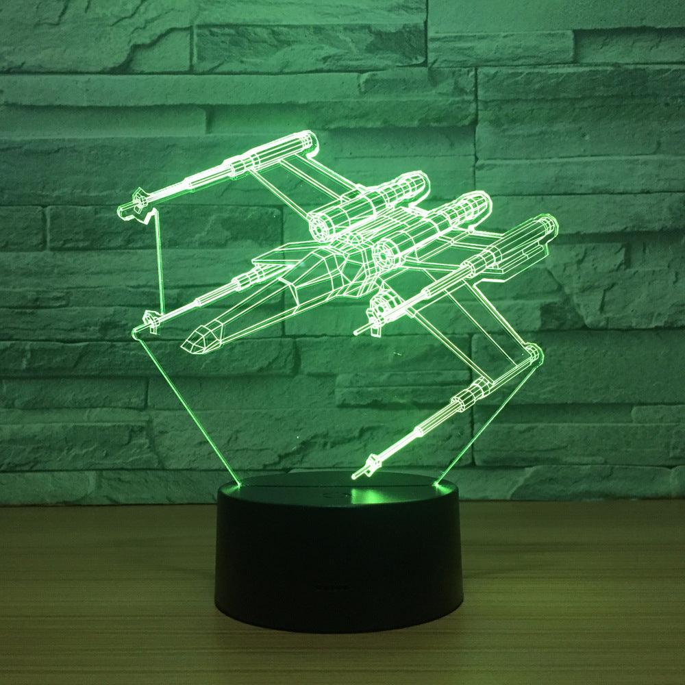 Strafing Plane 3D Optical Illusion Lamp-3D Optical Lamp