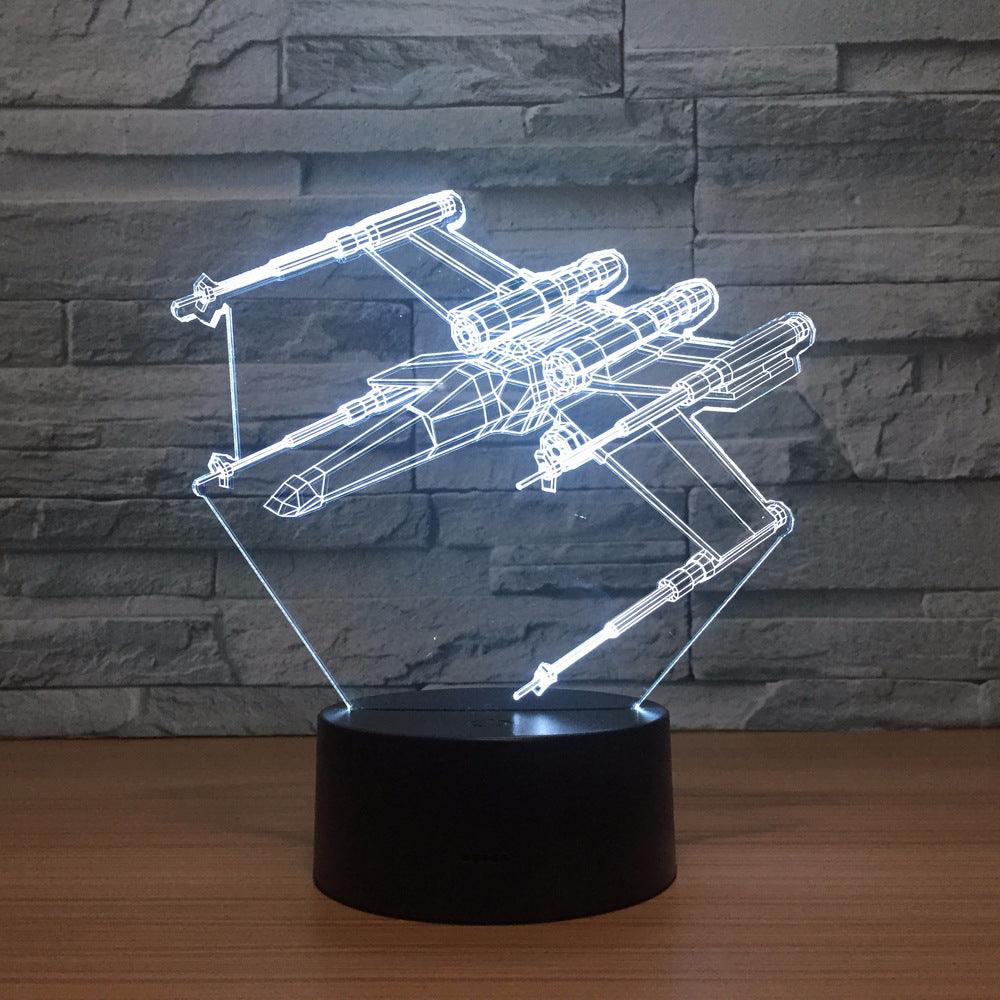 Strafing Plane 3D Optical Illusion Lamp-3D Optical Lamp