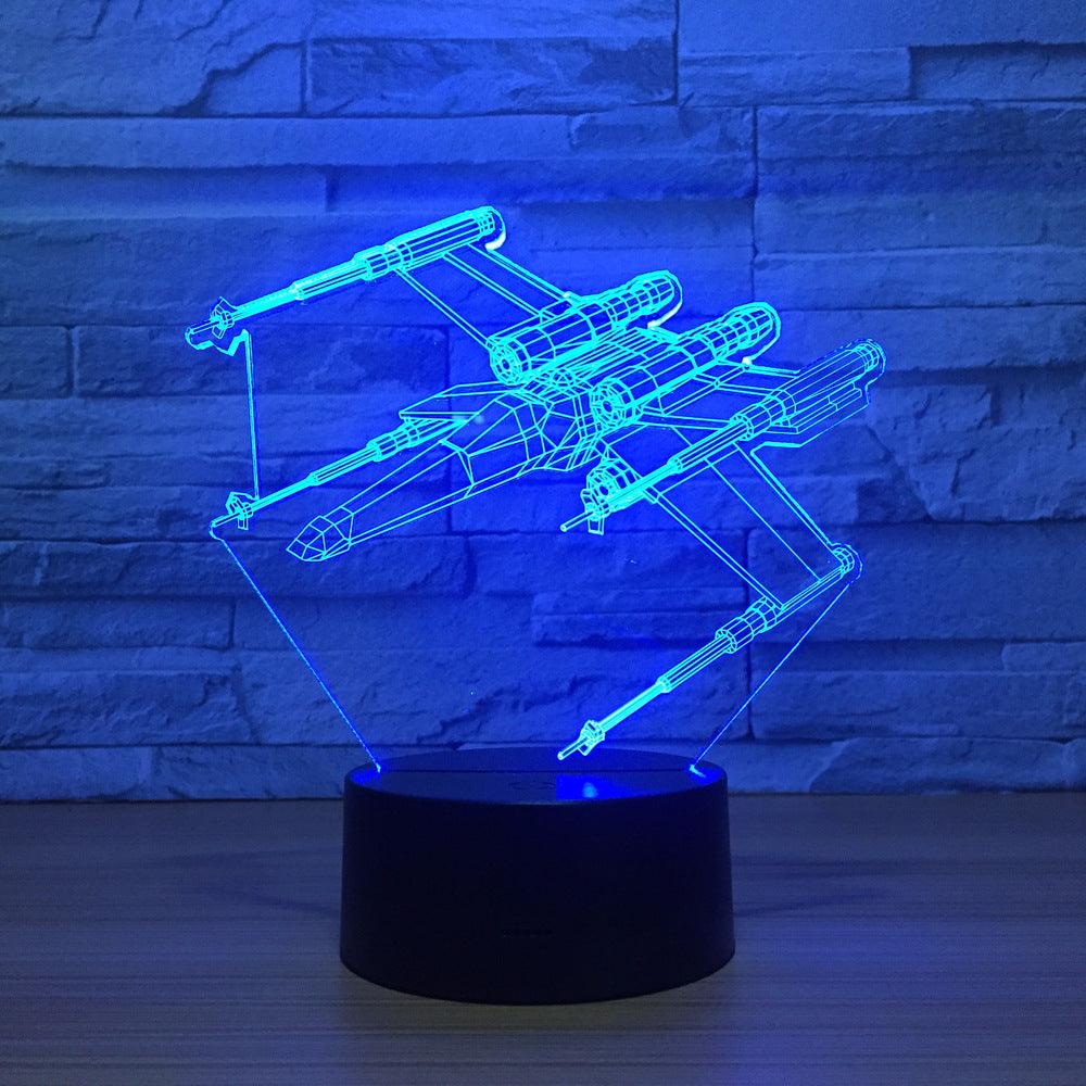 Strafing Plane 3D Optical Illusion Lamp-3D Optical Lamp