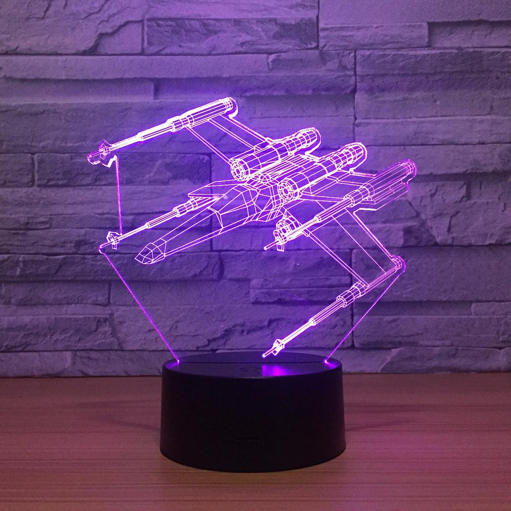 Strafing Plane 3D Optical Illusion Lamp-3D Optical Lamp