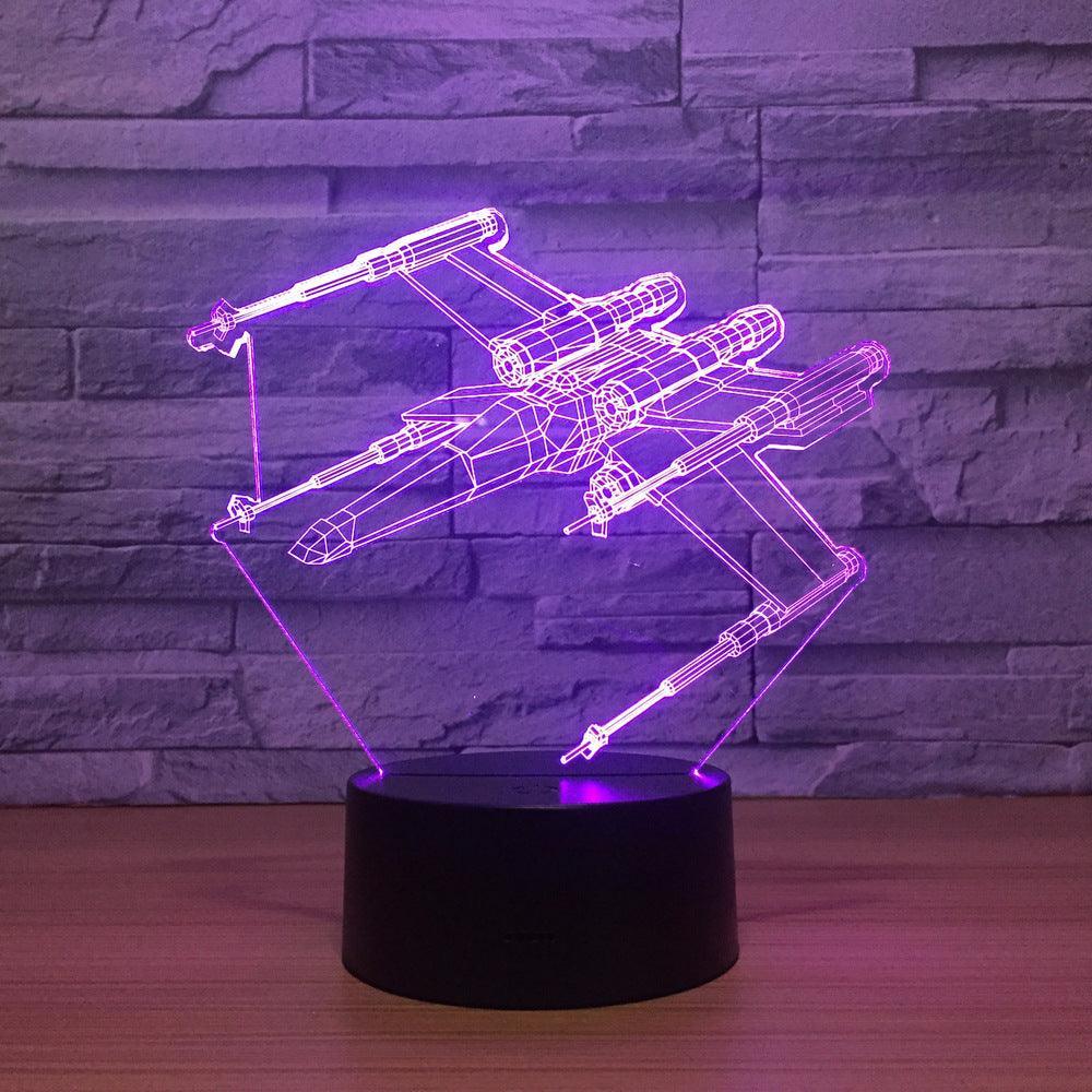 Strafing Plane 3D Optical Illusion Lamp-3D Optical Lamp
