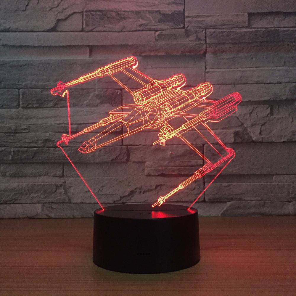 Strafing Plane 3D Optical Illusion Lamp-3D Optical Lamp