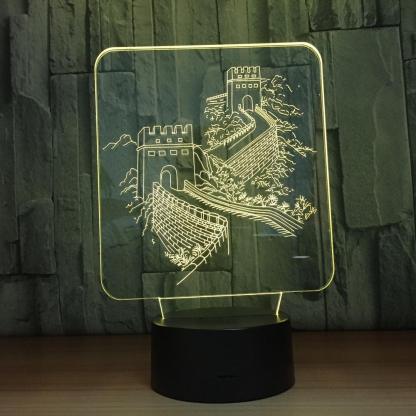 Great Wall 3D Optical Illusion Lamp - 3D Optical Lamp