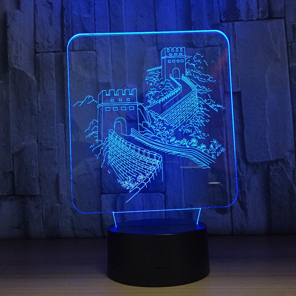 Great Wall 3D Optical Illusion Lamp - 3D Optical Lamp