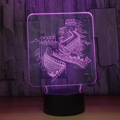 Great Wall 3D Optical Illusion Lamp - 3D Optical Lamp