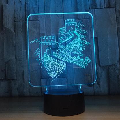Great Wall 3D Optical Illusion Lamp - 3D Optical Lamp