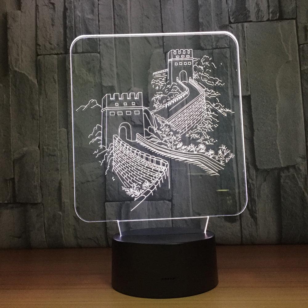 Great Wall 3D Optical Illusion Lamp - 3D Optical Lamp