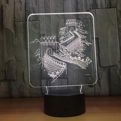 Great Wall 3D Optical Illusion Lamp - 3D Optical Lamp