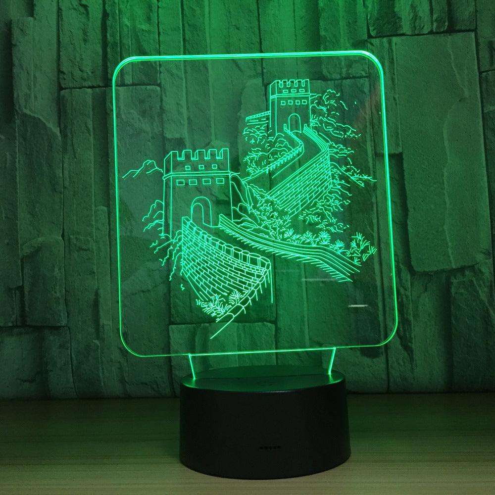 Great Wall 3D Optical Illusion Lamp - 3D Optical Lamp