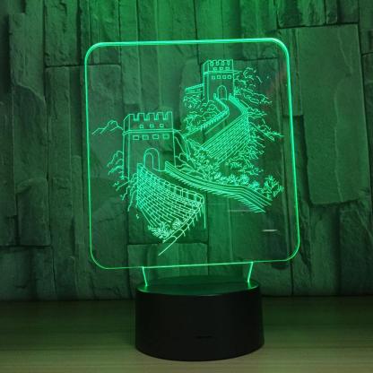 Great Wall 3D Optical Illusion Lamp - 3D Optical Lamp