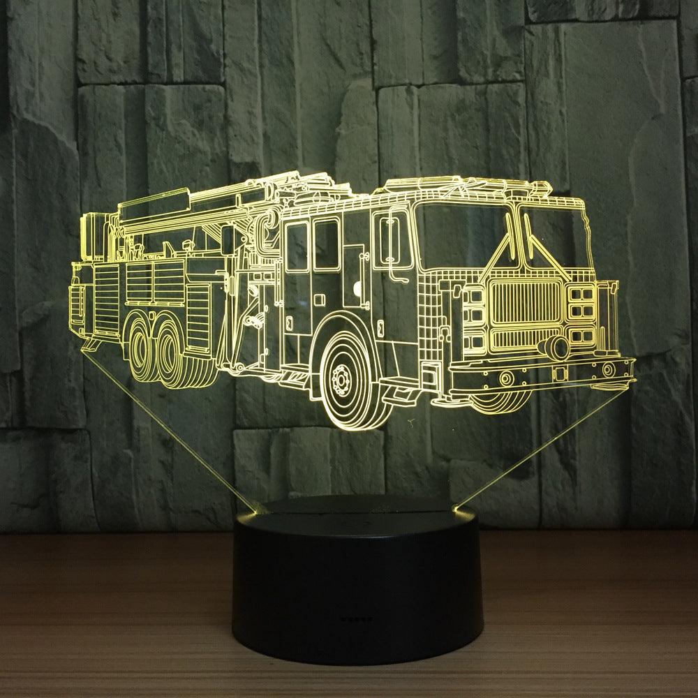 3D Fire Truck Lamp-3D Optical Lamp