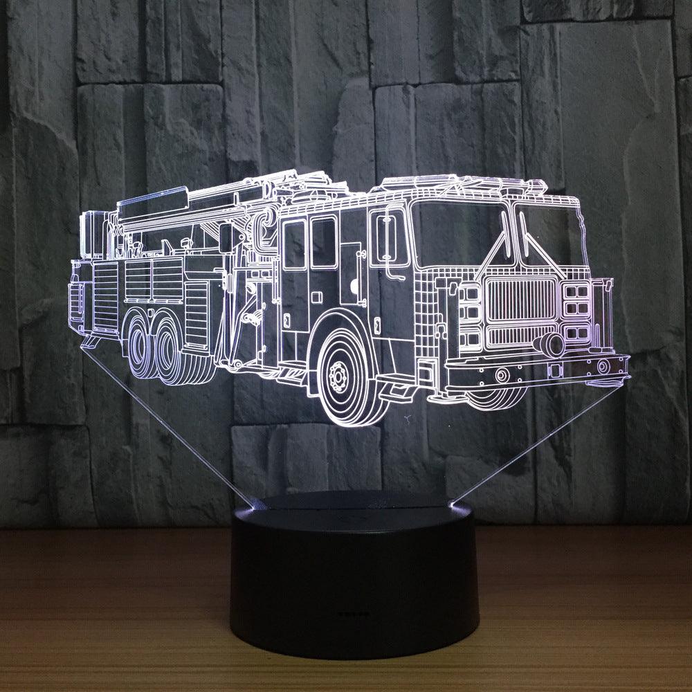 3D Fire Truck Lamp-3D Optical Lamp