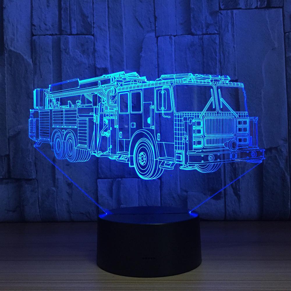 Trolley Bus 3D Optical Illusion Lamp - 3D Optical Lamp