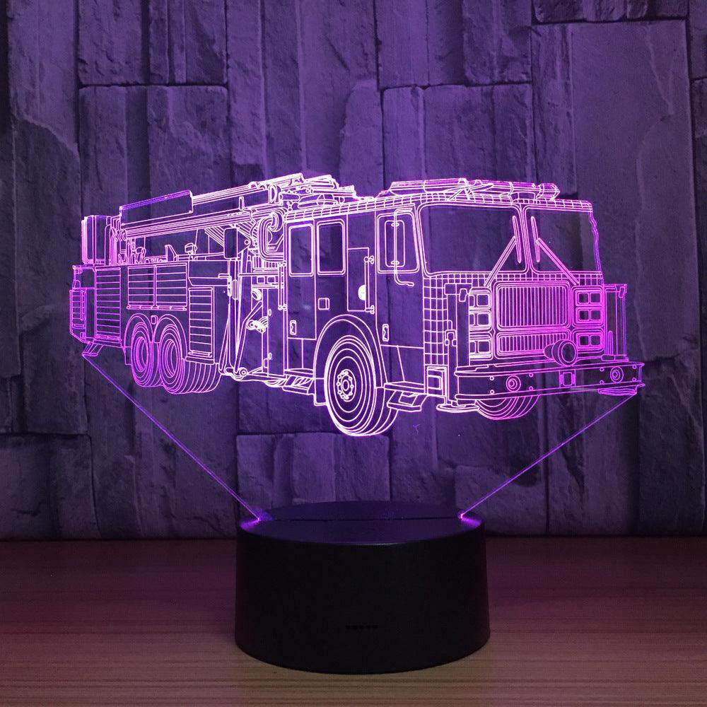 Trolley Bus 3D Optical Illusion Lamp - 3D Optical Lamp