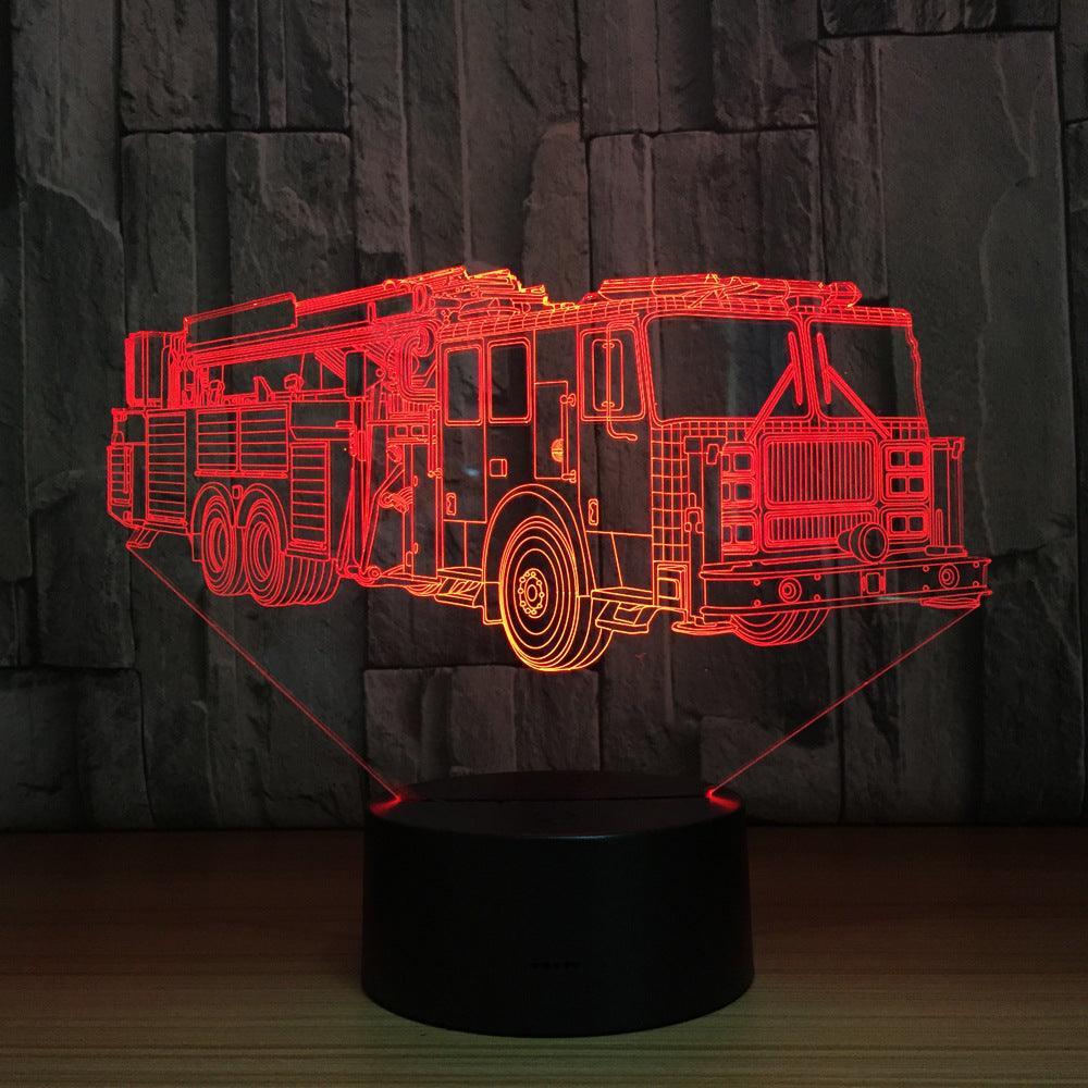 Trolley Bus 3D Optical Illusion Lamp - 3D Optical Lamp