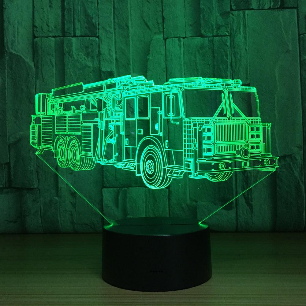 3D Fire Truck Lamp-3D Optical Lamp