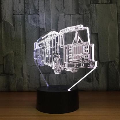 Trolley Bus 3D Optical Illusion Lamp - 3D Optical Lamp