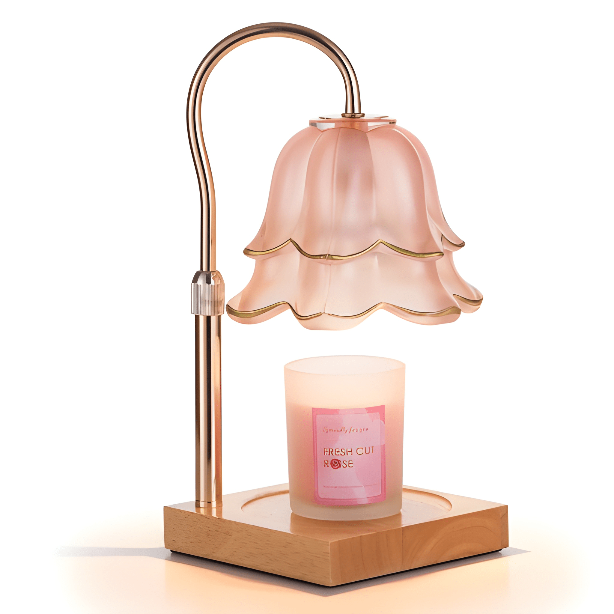 Floral Candle Warmer Lamp With Timer And Adjustable Brightness