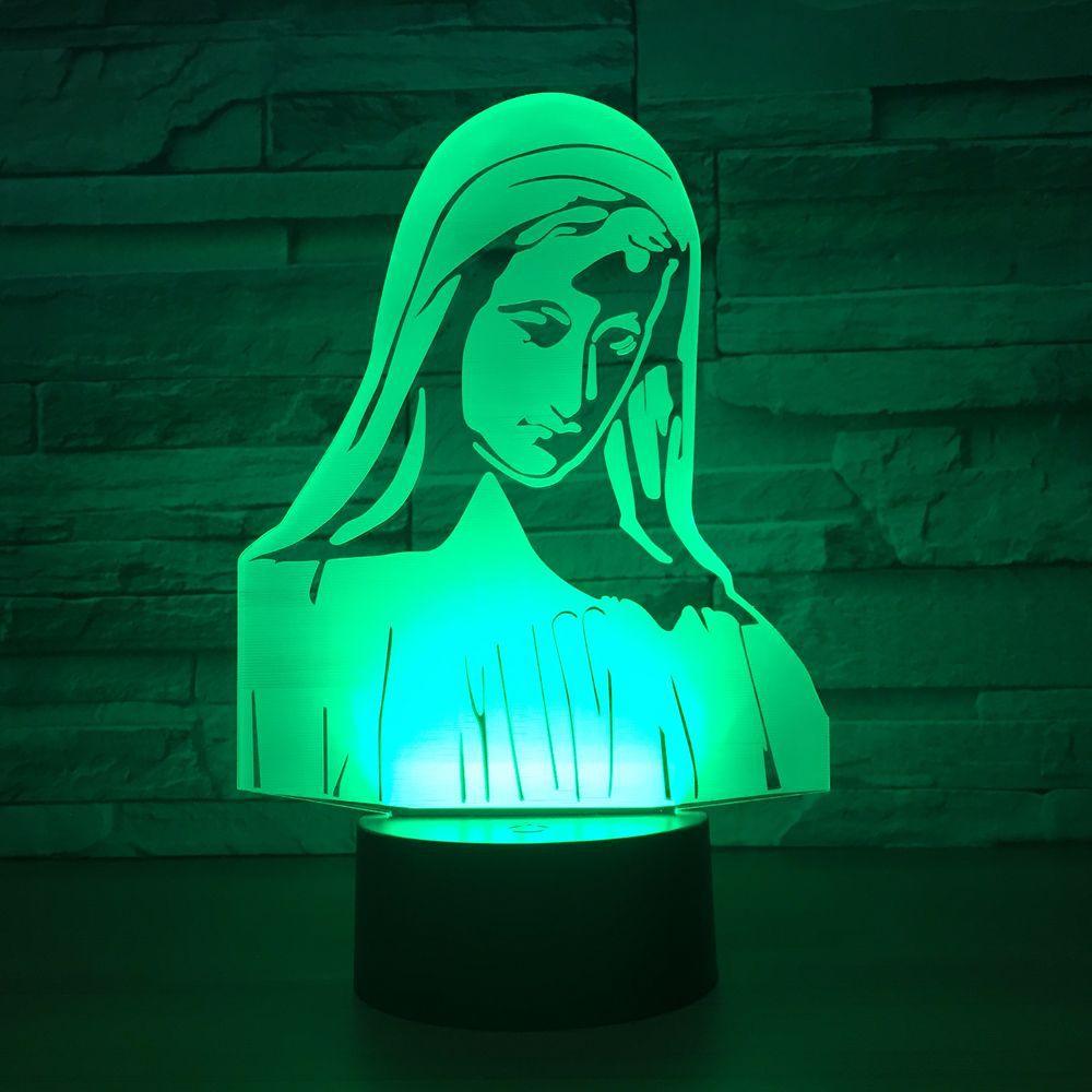 Virgin Mary LED Lamp-3D Optical Lamp