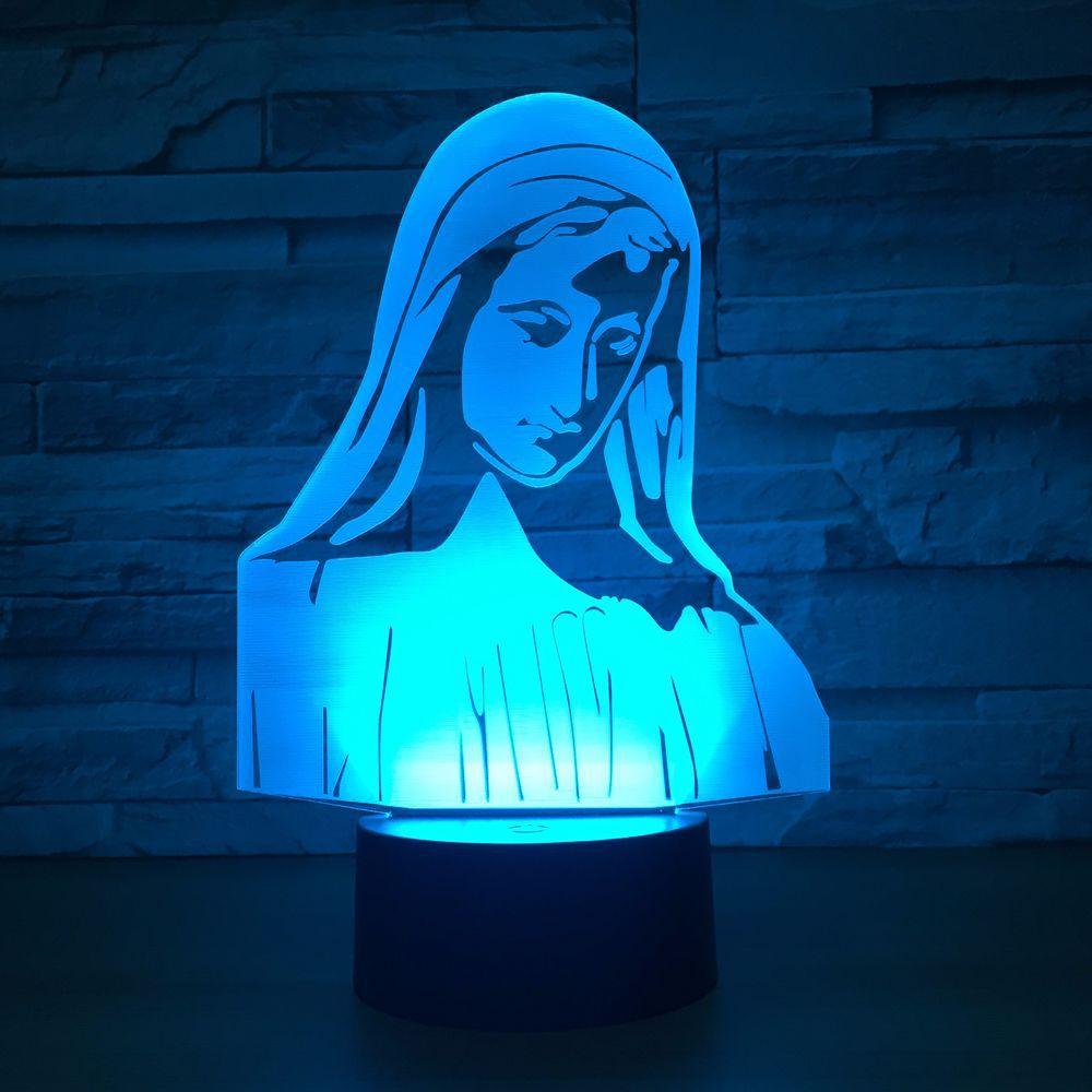Virgin Mary LED Lamp-3D Optical Lamp