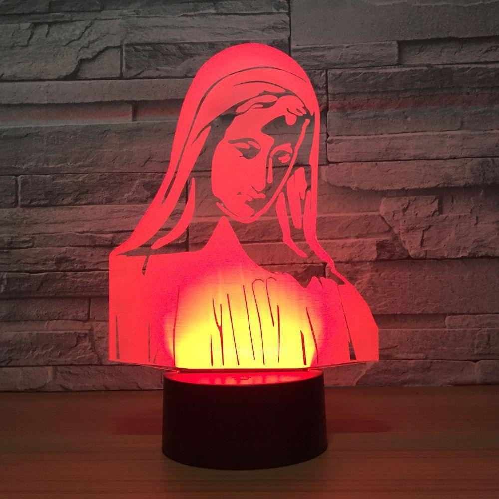 Virgin Mary LED Lamp-3D Optical Lamp