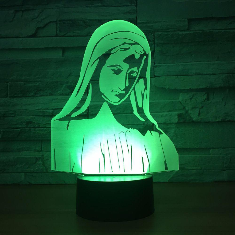 Virgin Mary LED Lamp-3D Optical Lamp