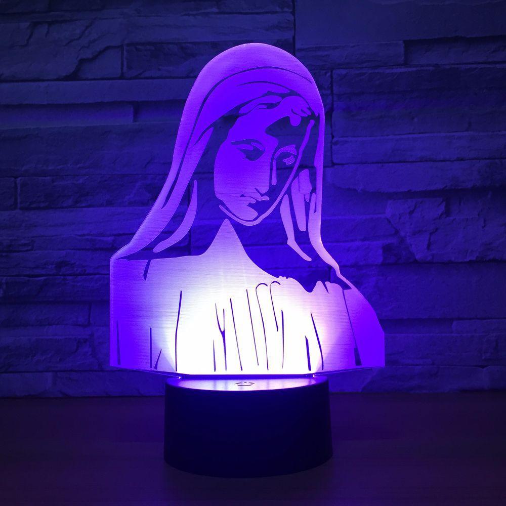 Virgin Mary LED Lamp-3D Optical Lamp