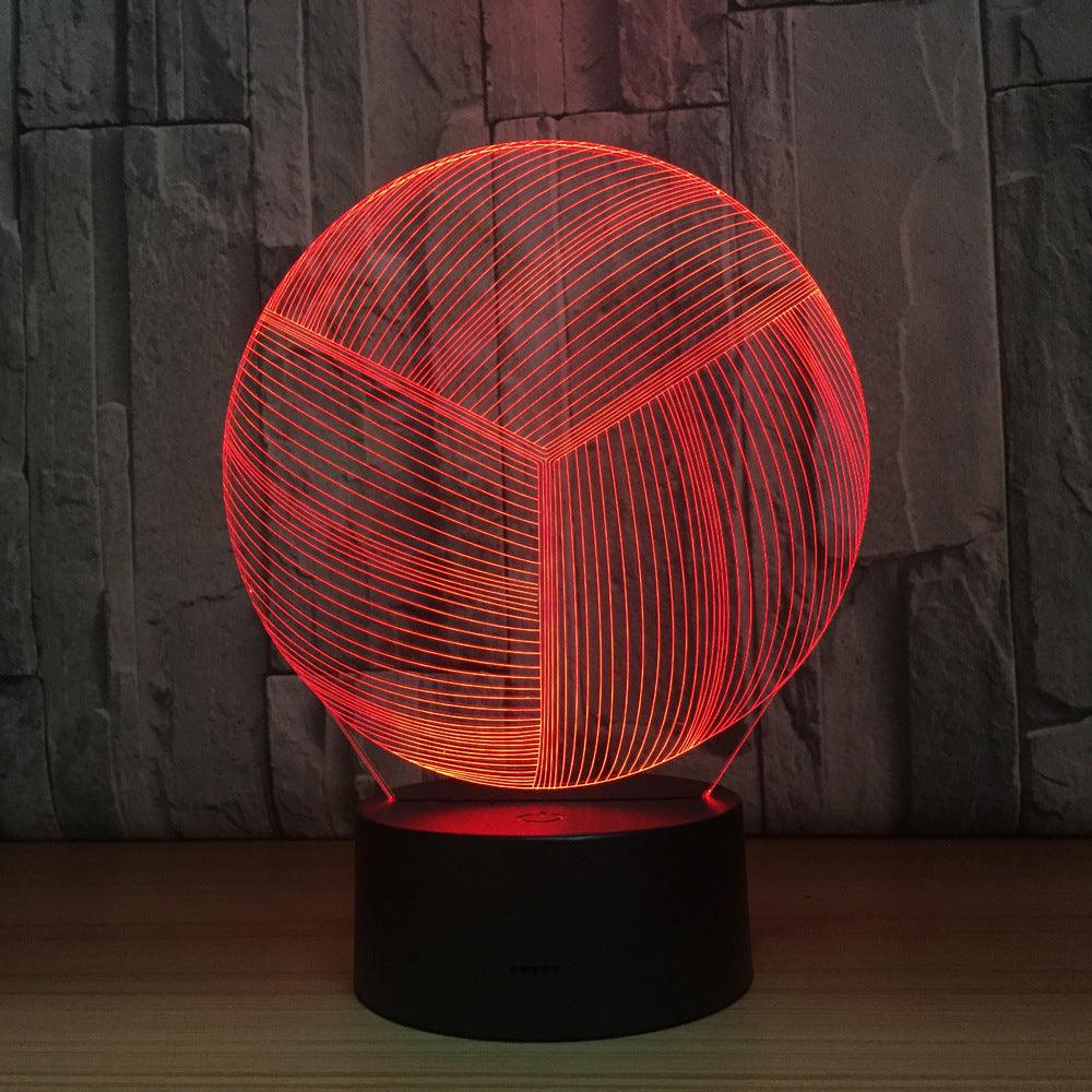 Volleyball 3D Lamp A Striking Optical Illusion for Sports Lovers-3D Optical Lamp