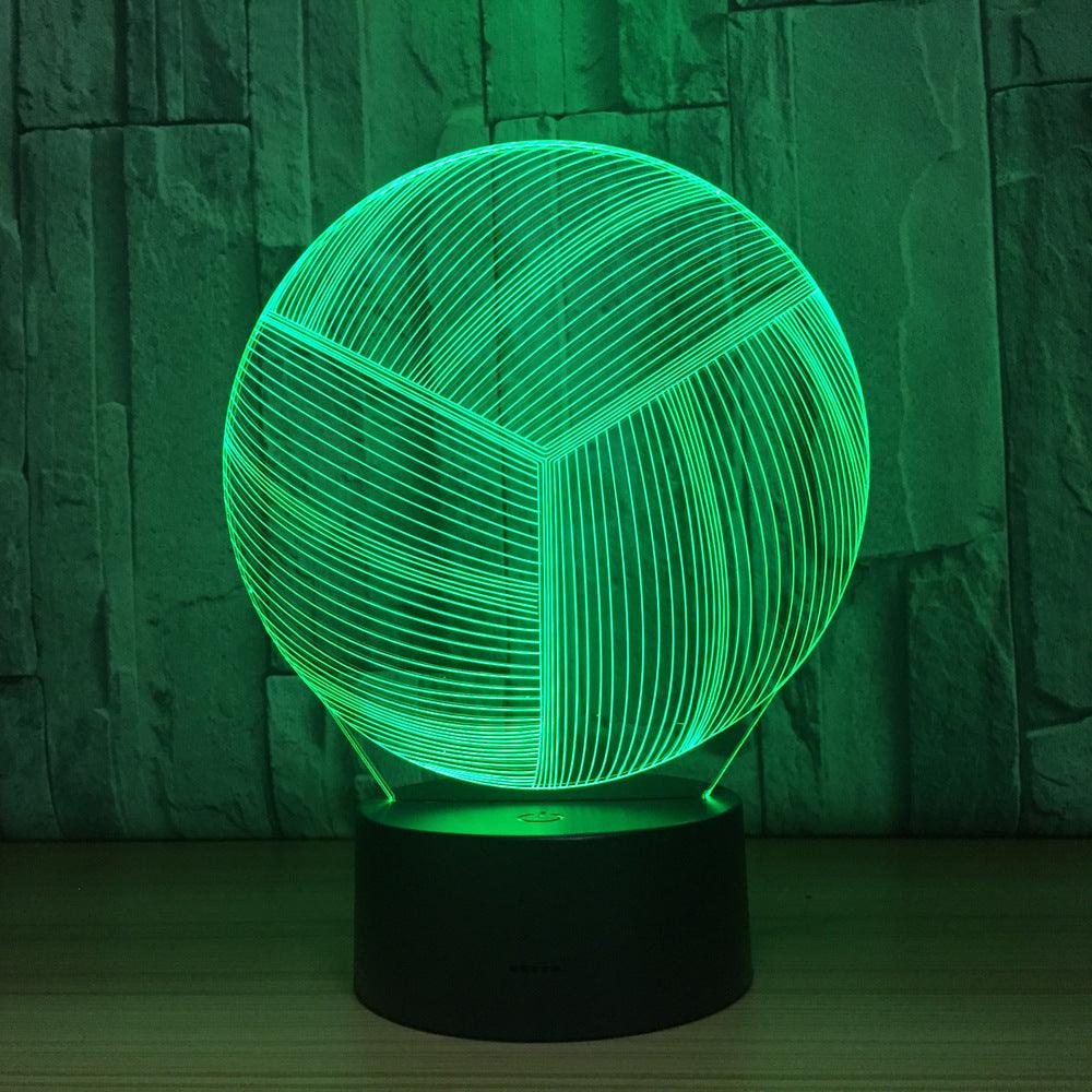 Volleyball 3D Lamp A Striking Optical Illusion for Sports Lovers-3D Optical Lamp