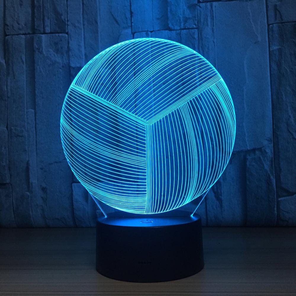 Volleyball 3D Lamp A Striking Optical Illusion for Sports Lovers-3D Optical Lamp