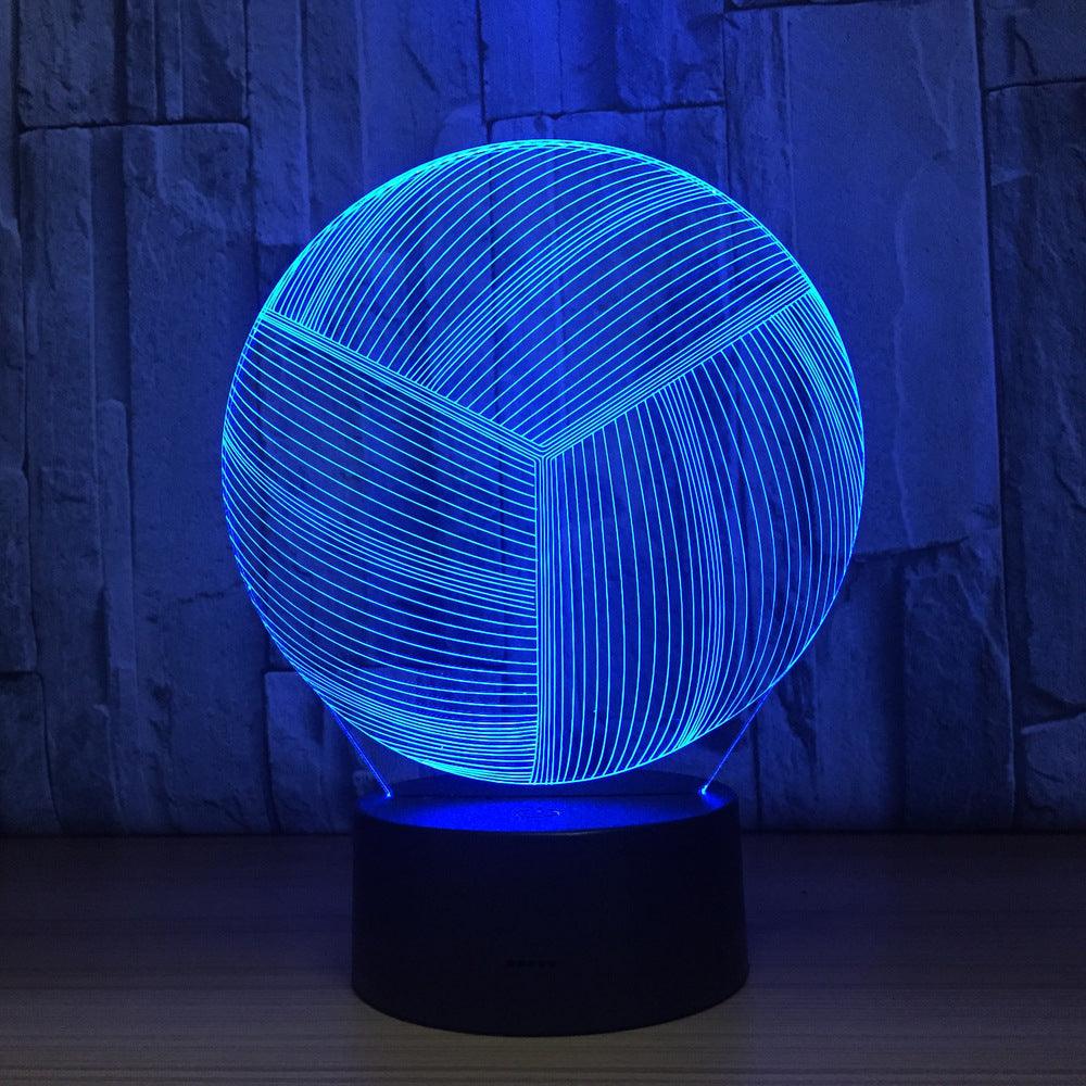 Volleyball 3D Lamp A Striking Optical Illusion for Sports Lovers-3D Optical Lamp