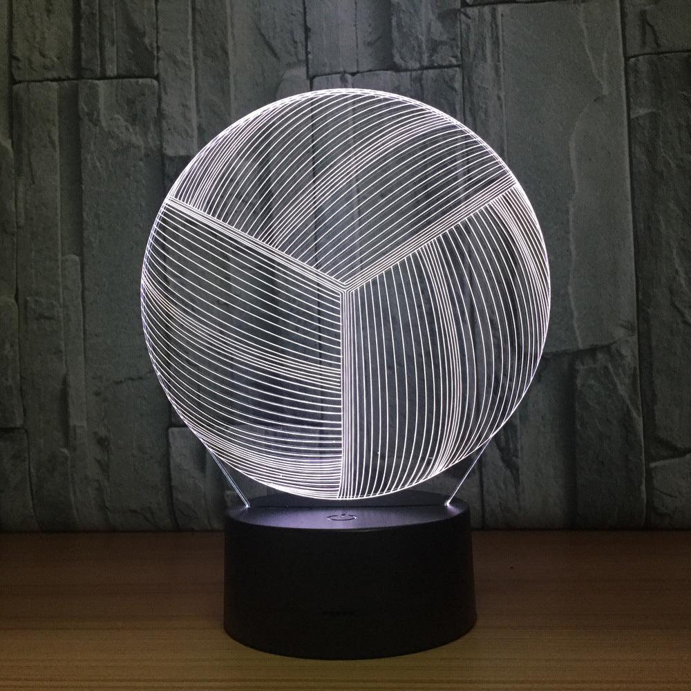 Volleyball 3D Lamp A Striking Optical Illusion for Sports Lovers-3D Optical Lamp
