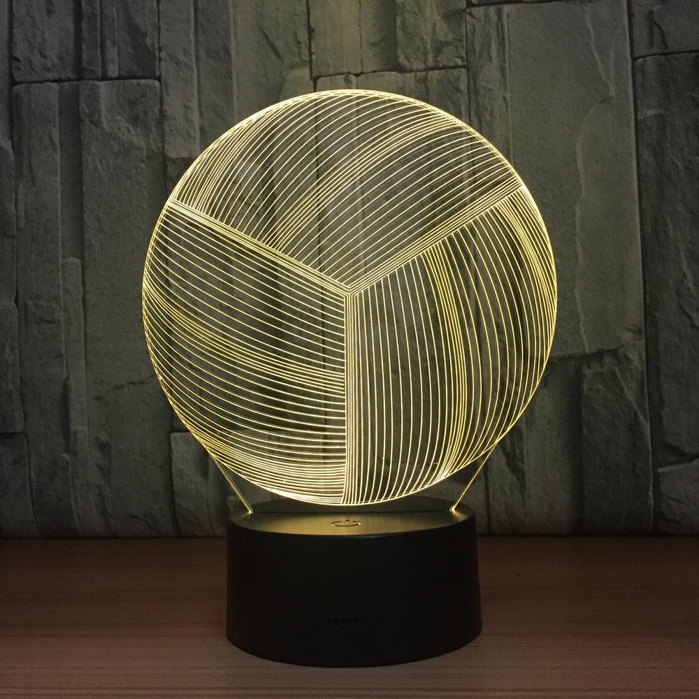 Volleyball 3D Lamp A Striking Optical Illusion for Sports Lovers-3D Optical Lamp
