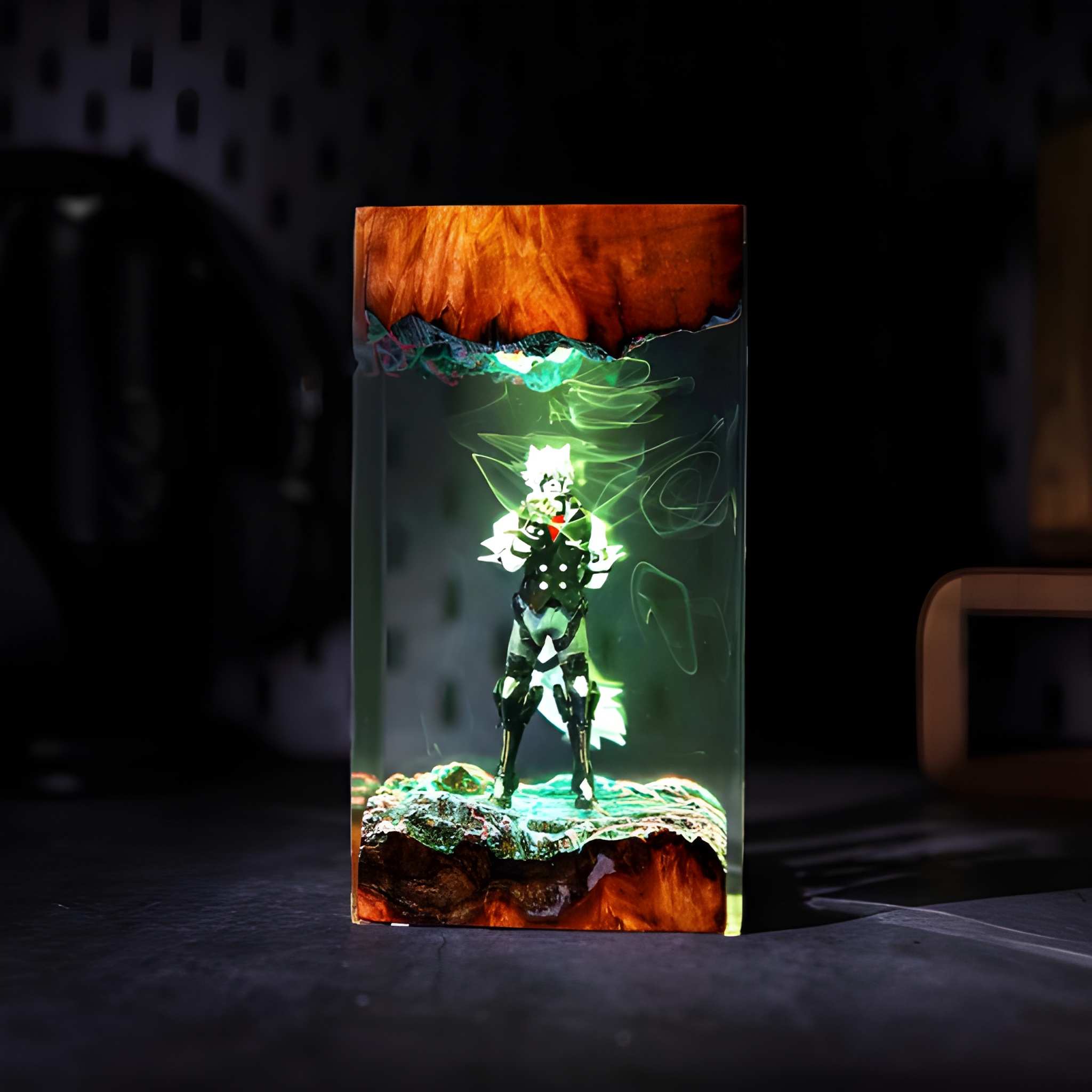 Handmade Wolf Sci Fi Game Lamp Desk Decor