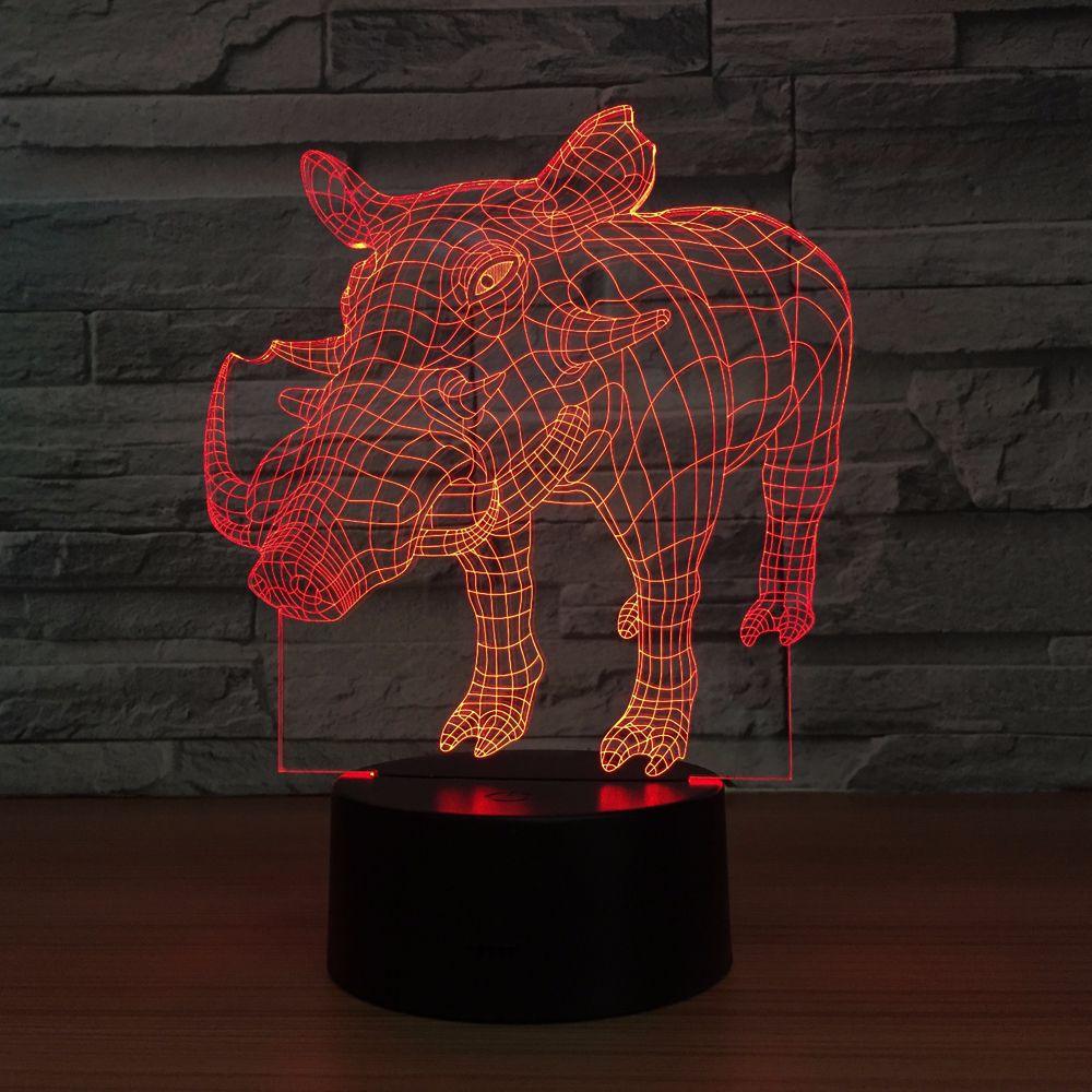 Warthog Optical Illusion Lamp-3D Optical Lamp