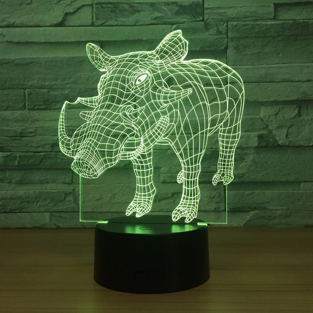 Warthog Optical Illusion Lamp-3D Optical Lamp
