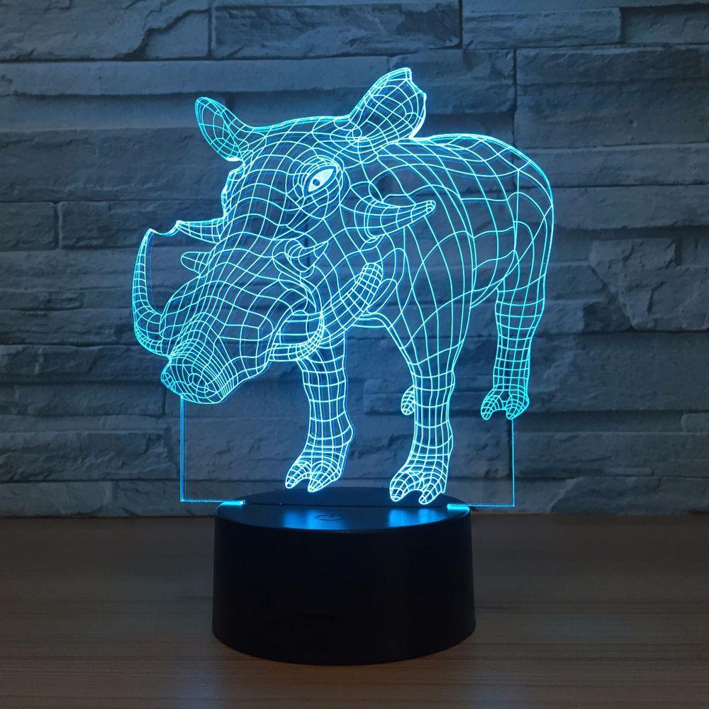Warthog Optical Illusion Lamp-3D Optical Lamp