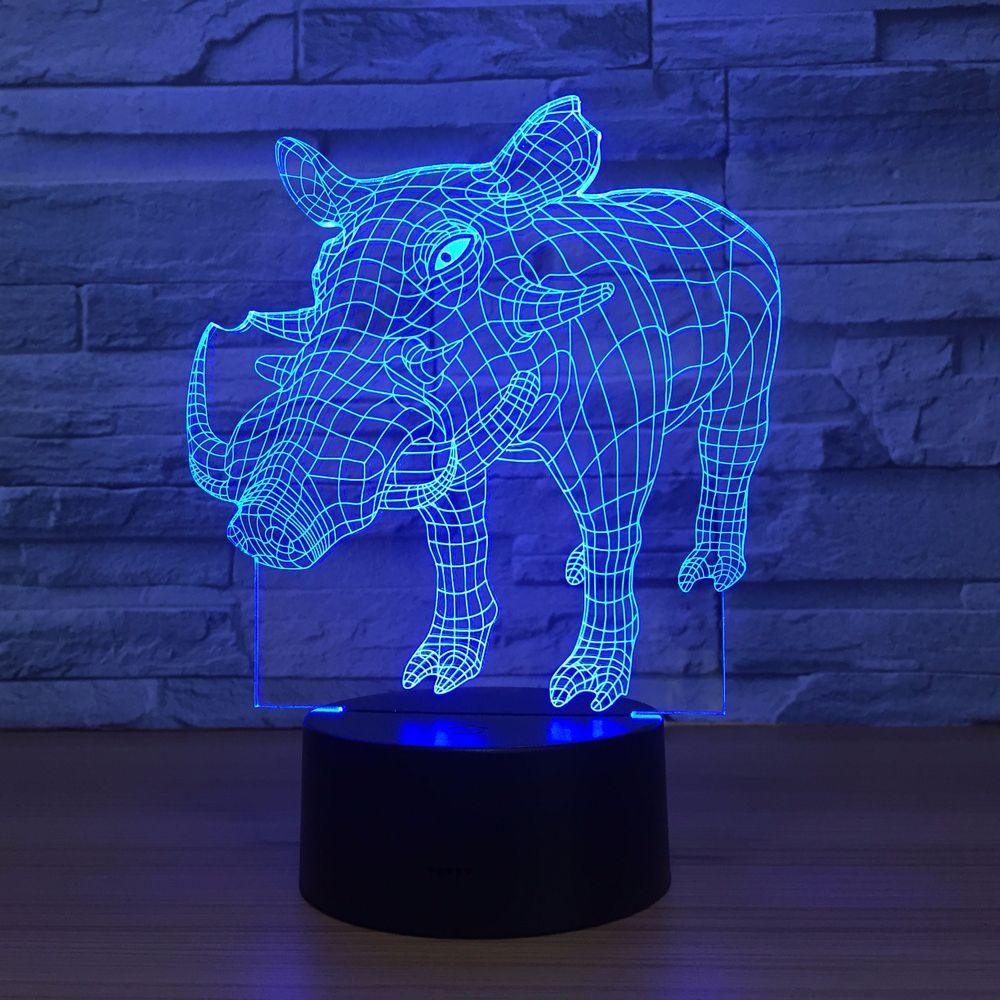 Warthog Optical Illusion Lamp-3D Optical Lamp