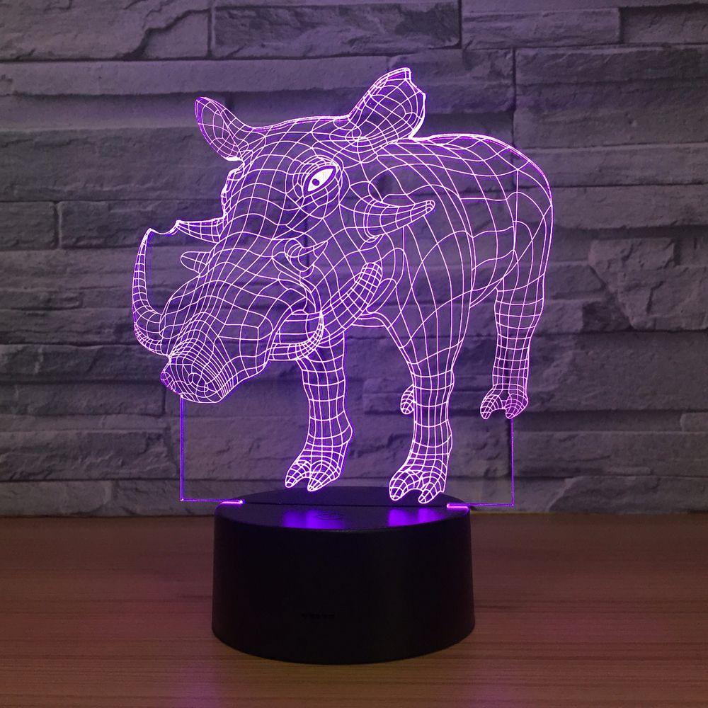 Warthog Optical Illusion Lamp-3D Optical Lamp