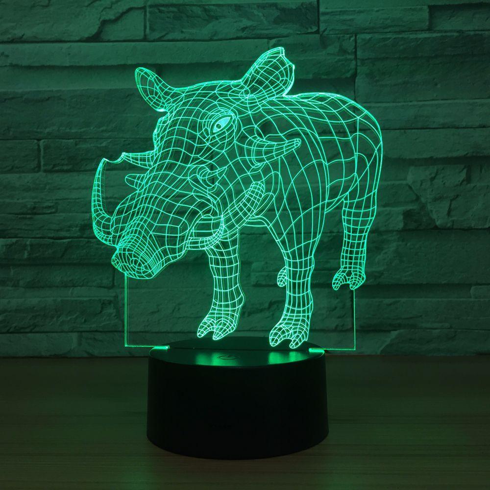 Warthog Optical Illusion Lamp-3D Optical Lamp
