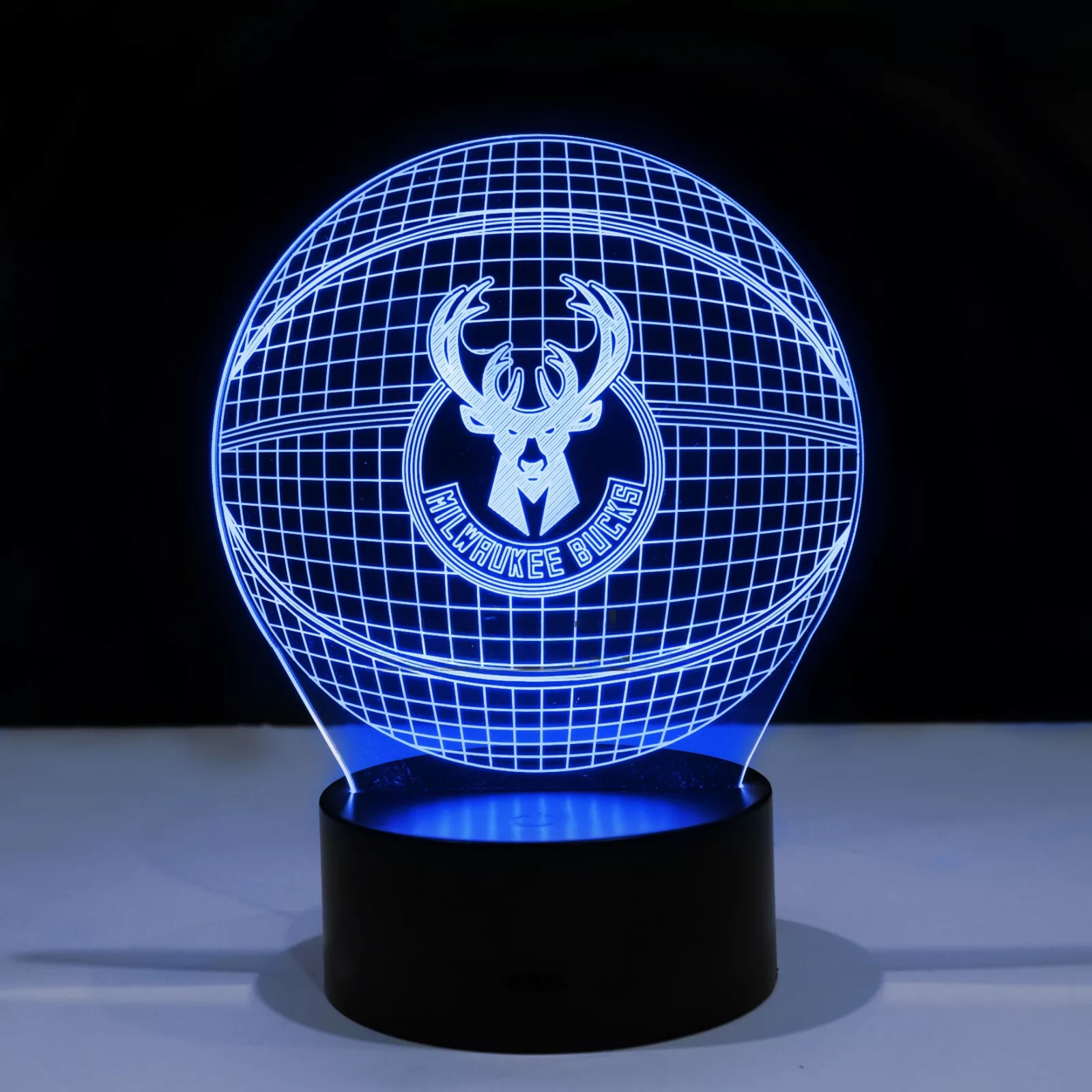 Milwaukee Bucks Basketball Antetokounmpo LED Night Light With Acrylic Display 