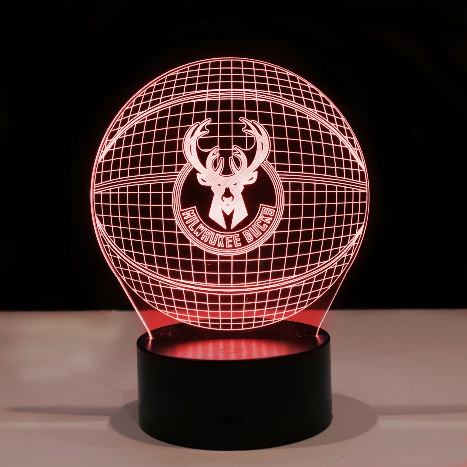 Milwaukee Bucks Basketball Antetokounmpo LED Night Light With Acrylic Display 